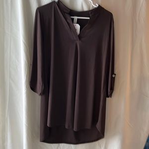 NWT brown tunic style 3/4 length sleeve